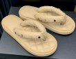 画像3: quilted leather thong sandals slippers 　キルティングレザーゴールドチャーム付きトングサンダル スリッパフリップフロップビーチサンダル (3)