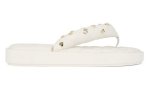 画像2: quilted leather thong sandals slippers 　キルティングレザーゴールドチャーム付きトングサンダル スリッパフリップフロップビーチサンダル (2)