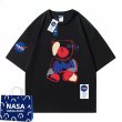 画像2: NASA x Paint Bear PrintT shirt　 ユニセックス男女兼用NASAナサ×ペイントベア熊プリント半袖 Tシャツ (2)