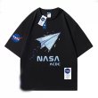 画像2: NASA x paper airplane PrintT shirt　 ユニセックス男女兼用NASAナサ×紙飛行機プリント半袖 Tシャツ (2)