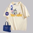 画像4: NASA x Tom and Jerry PrintT shirt　 ユニセックス男女兼用NASAナサ×トムとジェリートム＆ジェリープリント半袖 Tシャツ (4)