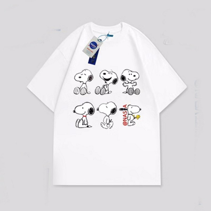 画像2: NASA x Snoopy PrintT shirt　 ユニセックス男女兼用NASAナサ×スヌーピープリント半袖 Tシャツ (2)