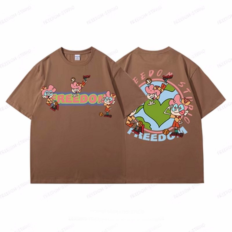 画像6: FREEDOM cute devil PrintT shirt  ユニセックス男女兼用FREEDOMキュートデビルプリント半袖 Tシャツ (6)