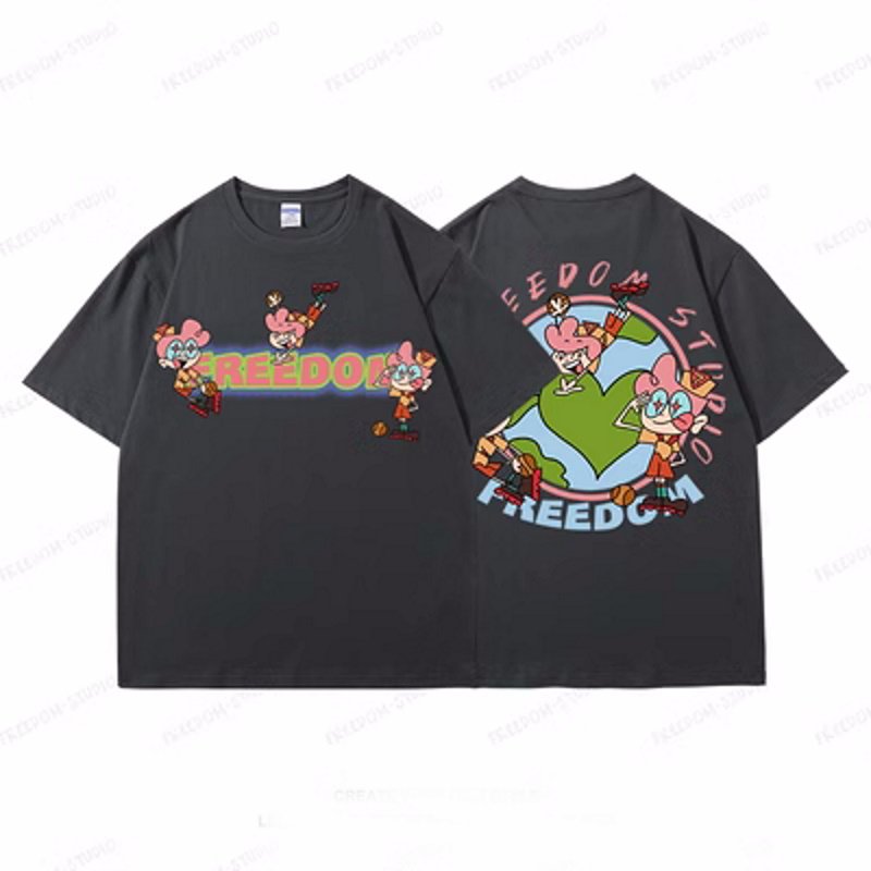 画像5: FREEDOM cute devil PrintT shirt  ユニセックス男女兼用FREEDOMキュートデビルプリント半袖 Tシャツ (5)