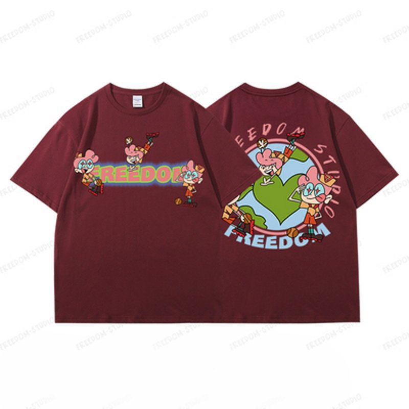 画像9: FREEDOM cute devil PrintT shirt  ユニセックス男女兼用FREEDOMキュートデビルプリント半袖 Tシャツ (9)