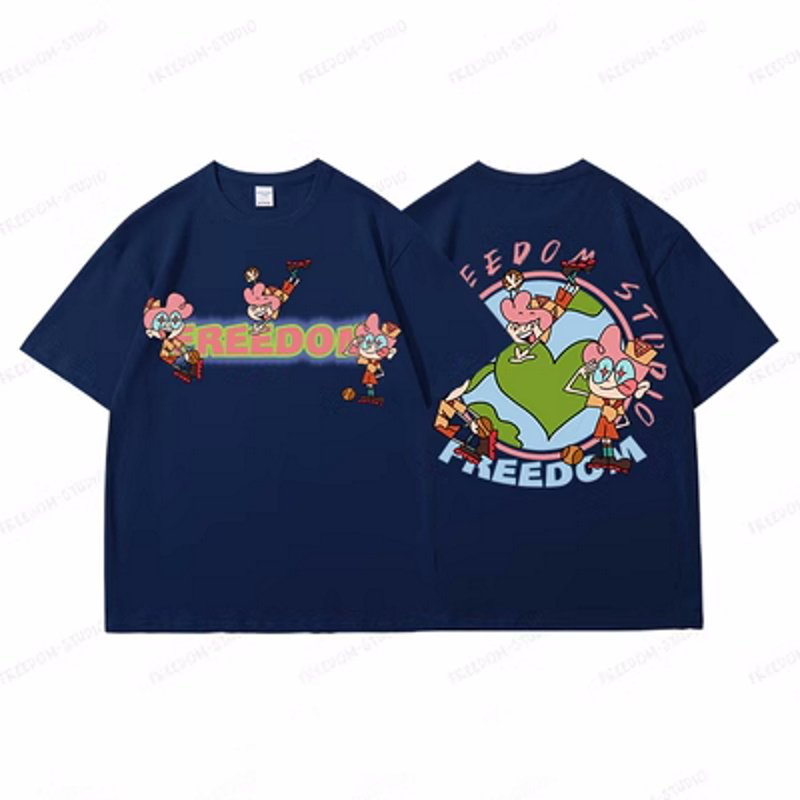 画像2: FREEDOM cute devil PrintT shirt  ユニセックス男女兼用FREEDOMキュートデビルプリント半袖 Tシャツ (2)