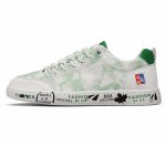 画像1: mottled tie dye painting  lace-up sneakers  男女兼用 ユニセックス斑染タイダイペイントレザーレースアップスニーカー (1)