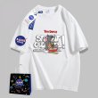 画像2: NASA x Tom and Jerry Noodle Eating Tom PrintT shirt　 ユニセックス男女兼用NASAナサ×トムとジェリートム＆ジェリーイーティングヌードルトムプリント半袖 Tシャツ (2)