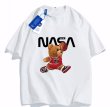画像3: NASA×Basket Bear PrintT shirt　 ユニセックス男女兼用NASAナサ×バスケットベア熊プリント半袖 Tシャツ (3)
