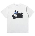 画像4: ABC logo cap dog Print T-shirt　男女兼用ユニセックスabcロゴキャップドッグ犬プリント半袖袖Tシャツ  (4)
