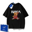 画像4: NASA×Basket Bear PrintT shirt　 ユニセックス男女兼用NASAナサ×バスケットベア熊プリント半袖 Tシャツ (4)