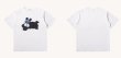 画像2: ABC logo cap dog Print T-shirt　男女兼用ユニセックスabcロゴキャップドッグ犬プリント半袖袖Tシャツ  (2)