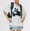画像3: ABC logo cap dog Print T-shirt　男女兼用ユニセックスabcロゴキャップドッグ犬プリント半袖袖Tシャツ  (3)