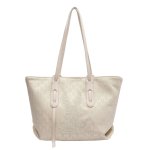 画像2: RABBIT EMBROIDERED MONOGRAM TOTE SHOULDER BAG 2WAY bag 　ラビット刺繍モノグラム  トートショルダー２WAYバッグ (2)