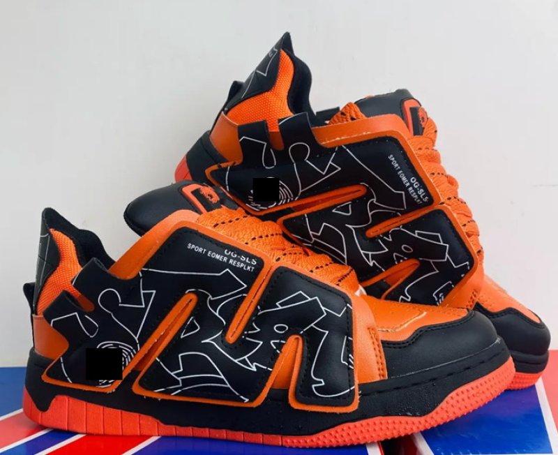 画像11: retro contrast color thick-soled skateboard shoes lace-up sneakers  男女兼用 ユニセックスコントラストカラー厚底スケートボードレザーレースアップスニーカー (11)