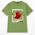 画像2: apple print Print oversizeT shirt　 ユニセックス男女兼用アップルプリントオーバーサイズ半袖 Tシャツ (2)