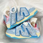 画像8: retro contrast color thick-soled skateboard shoes lace-up sneakers  男女兼用 ユニセックスコントラストカラー厚底スケートボードレザーレースアップスニーカー (8)