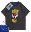 画像3: French fries Mickey Mouse Print oversizeT shirt　 ユニセックス男女兼用フライドポテトミッキーマウスミッキー半袖 Tシャツ (3)