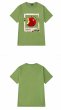 画像4: apple print Print oversizeT shirt　 ユニセックス男女兼用アップルプリントオーバーサイズ半袖 Tシャツ (4)