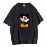 画像1: Thinking Ugly Mickey Clack T-shirt　 ユニセックス男女兼用シンキングアグリーミッキーミッキーマウスクラックTシャツ半袖 Tシャツ (1)