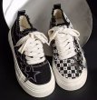 画像5: STAR EMBROIDERED CHECKERBOARD LACE-UP SNEAKERS  男女兼用 ユニセックススター星刺繍チェッカーボードレースアップスニーカー (5)