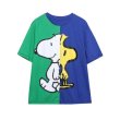 画像1: 23 Snoopy & Woodstock asymmetry Short Sleeve T-shirt   スヌーピー＆ ウッドストック アシンメトリー  半袖Tシャツ (1)