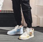 画像5: SALE セール Tom and Jerry high cut leather lace-up sneakers  男女兼用 ユニセックストムとジェリートム＆ジェリーハイカットハイトップレザーレースアップスニーカー (5)