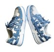 画像4: Denim & leather clover embroidery lace-up sneakers  男女兼用 ユニセックスデニム＆レザークローバー刺繍レースアップスニーカー (4)