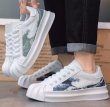 画像3: Ukiyo-e wave paint lace-up sneakers　 男女兼用 ユニセックス浮世絵 波ペイントレースアップスニーカー (3)