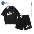 画像5: NASA x Astronaut x Raindrop swoosh Print Short-sleeved T-shirt and Sweat Short Pants Set up ユニセックス 男女兼用 NASA ナサ × 宇宙飛行士 × 雨だれスウォッシュプリント 半袖Tシャツ ショートパンツ セットアップ (5)