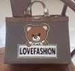 画像2: baby bear applique emblem tote shopping bag　ベイビーベア熊アップリケエンブレムトートバッグ  (2)