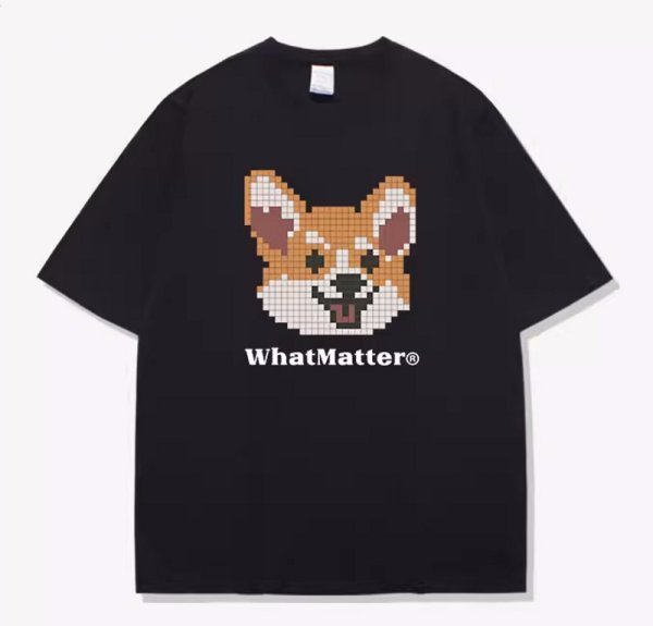 画像1: Unisex fox printT-shir   ユニセックス男女兼用 フォックス狐 ペイント Tシャツ (1)