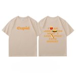 画像5: French fries & hamburger printT-shir   ユニセックス男女兼用 フライドポテト&ハンバーガー Tシャツ (5)