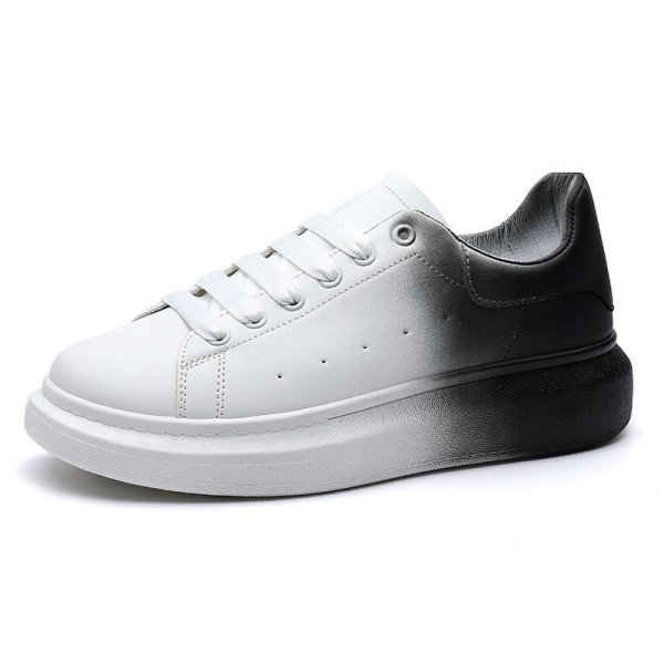 画像1: bicolor leather lace-up sneakers　 男女兼用 ユニセックスバイカラーレザーレースアップスニーカー (1)