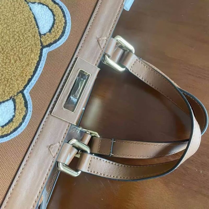 画像7: baby bear applique emblem tote shopping bag ベイビーベア熊アップリケエンブレムトートバッグ  (7)