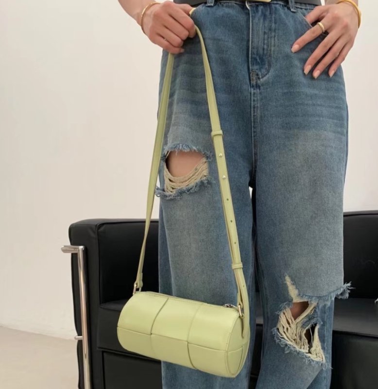 画像7: Mesh braided leather one-shoulder diagonal bag tote  bag 編み込みメッシュレザーワンショルダーポシェットッグ トート  (7)