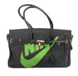 画像5: NK Neon Logo Birkin style tote bag Messenger bag ユニセックス ネオン 蛍光 ペイント キャンバストートバック (5)