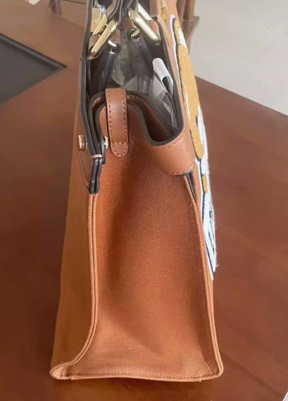 画像6: baby bear applique emblem tote shopping bag ベイビーベア熊アップリケエンブレムトートバッグ  (6)