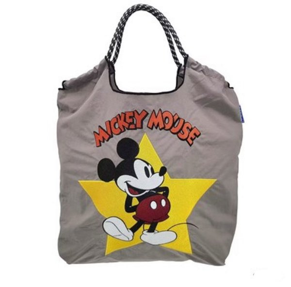 画像1: Mickey Mouse Embroidered Nylon Tote  Messenger Eco  Shoulder  Nylon Shopping Bag　男女兼用ミッキーマウスミッキー刺繍トート ショルダー エコ ショッピングバッグ (1)