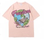 画像4: freedom logo printT-shir   ユニセックス男女兼用 freedomロゴTシャツ (4)