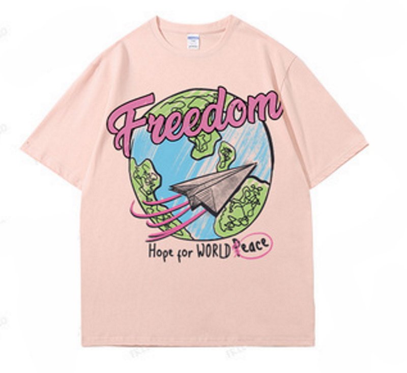 画像4: freedom logo printT-shir   ユニセックス男女兼用 freedomロゴTシャツ (4)