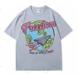 画像3: freedom logo printT-shir   ユニセックス男女兼用 freedomロゴTシャツ (3)