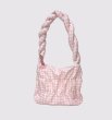 画像4: Ribbon Twist Gingham Check Hand Shoulder Bag Under Arm Bag　リボンツイストハンドルギンガムチェックトートショルダーバッグアンダーアームバッグ (4)