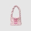 画像11: Ribbon Twist Gingham Check Hand Shoulder Bag Under Arm Bag　リボンツイストハンドルギンガムチェックトートショルダーバッグアンダーアームバッグ (11)