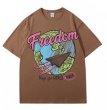 画像2: freedom logo printT-shir   ユニセックス男女兼用 freedomロゴTシャツ (2)