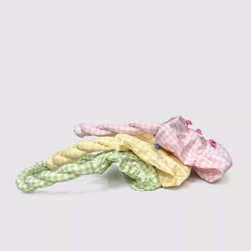 画像10: Ribbon Twist Gingham Check Hand Shoulder Bag Under Arm Bag リボンツイストハンドルギンガムチェックトートショルダーバッグアンダーアームバッグ (10)