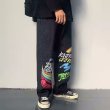 画像3: RAINBOW & LOGO & BEAR PRINT DENIM pants  ユニセックス 男女兼用 レインボー＆ロゴ＆ベアプリントデニムパンツ (3)