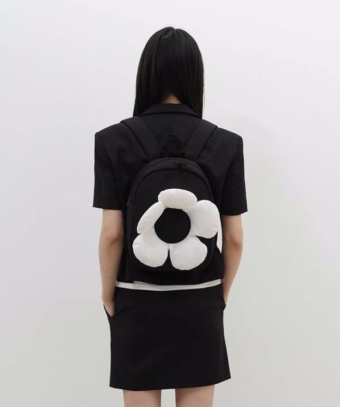 画像5: Down filled flower backpack Shoulder tote bag ダウン入りビッグフラワーバックパック ショルダートートバッグ (5)