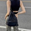 画像8: quilted chain backpack shoulder tote bag　キルティングチェーンバックパック ショルダートートバッグ (8)