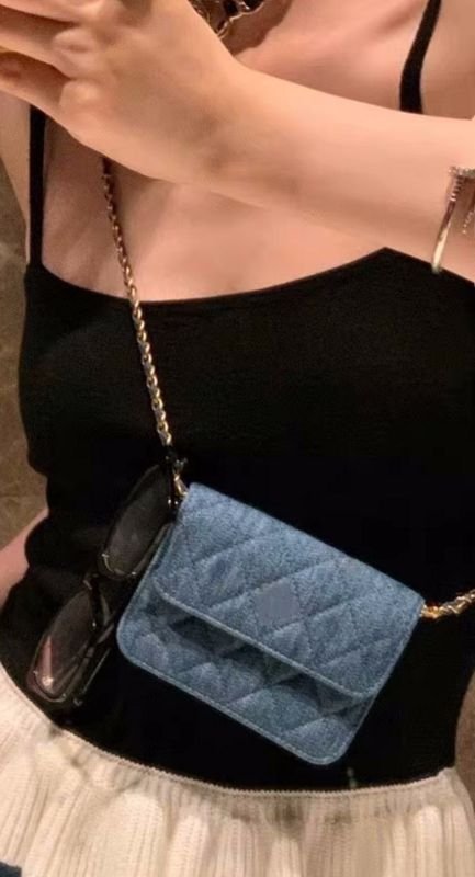 画像4: Quilted denim mini shoulder crossbody pochette tote waist pouch bag  キルティングデニムミニショルダー斜め掛け ポシェットウエストポーチトートバッグ (4)